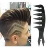 Retro Pompadour Men's Styling Comb - Large Tooth, Slicked Back Texture, Double-Sided, Wide Tooth