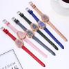 Fashion Ladies Casual Triangle Dial Watches Snakeskin Strap Roman Digital Wrist Watch