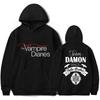 Klassisk Amerikansk TV-serie The Vampire Diaries Tillbehör Huvtröjor Dam Harajuku Pullover Streetwear Mode Tröja