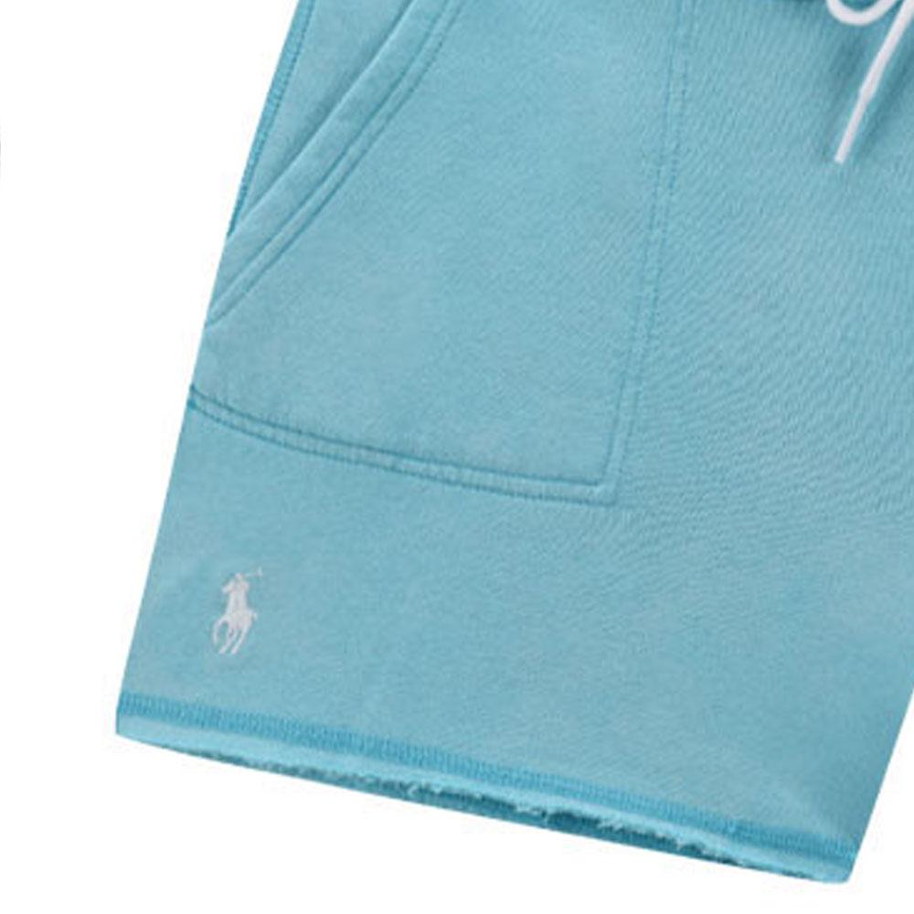 Polo Ralph Lauren SS22 Solid Color Fleece Drawstring Casual Shorts Women shorts Blue WMPOSHONBQ20027-400
