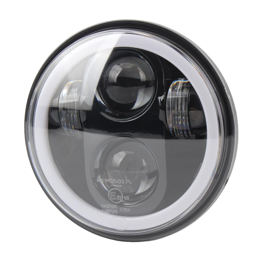 Motorcycle 5.75 LED Headlight Head Light White Halo DRL For Harley Sportster Iron 883 Dyna Street Bob Moto Headlamp Accessories