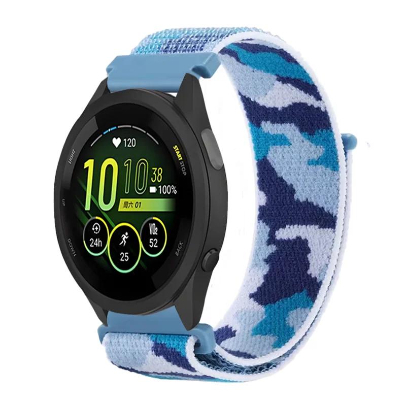 20mm 22mm Pletený nylonový smyčkový řemínek pro Garmin Forerunner 165 55 965 265 255 955 Venu 3 Náramek pro Garmin Active/Vivoactive 5
