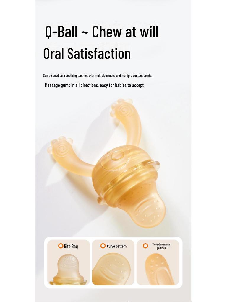 Baby Elephant Silicone Teether & Feeder: Fruit & Veggie Molar Stick