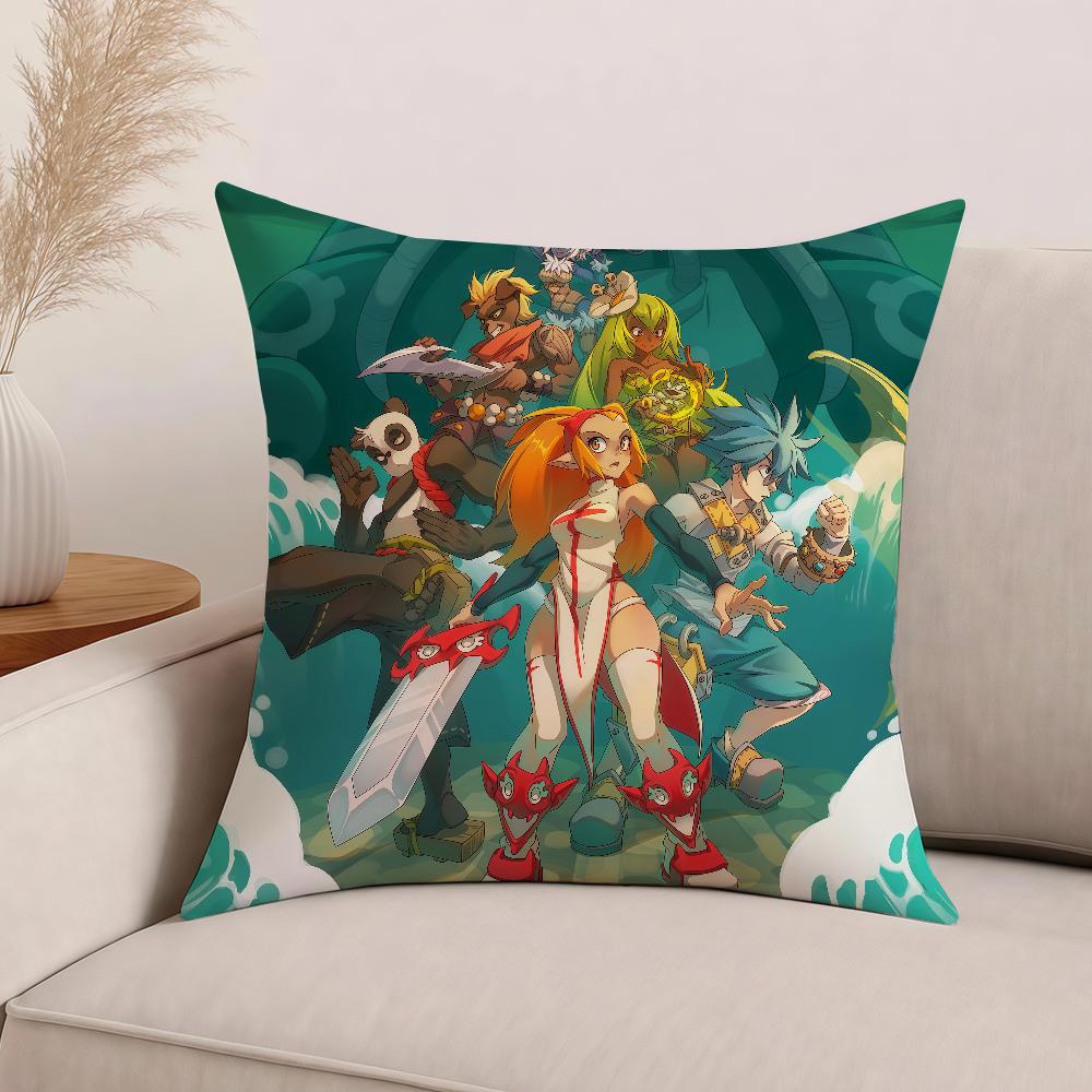 Cartoon W-Wakfu Kissenbezug Bürokissen Geeignet für Sofa Auto Schlafzimmer Dekorative Kissenhülle