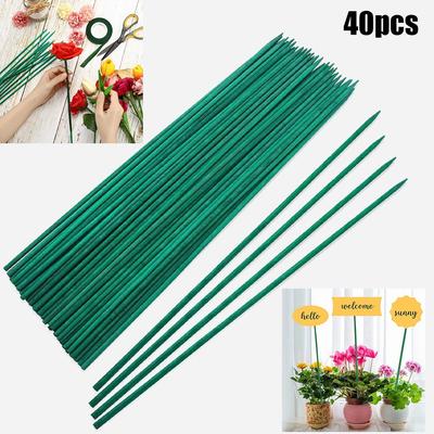 40cm Yeşil Bitki Destek Çubukları Çiçekler Bahçe İçin