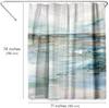 Beach Shower Curtain - Water-Resistant Long Shower Curtain with Coastal Landscape Design - Durable Metal Grommets and 12 Hooks