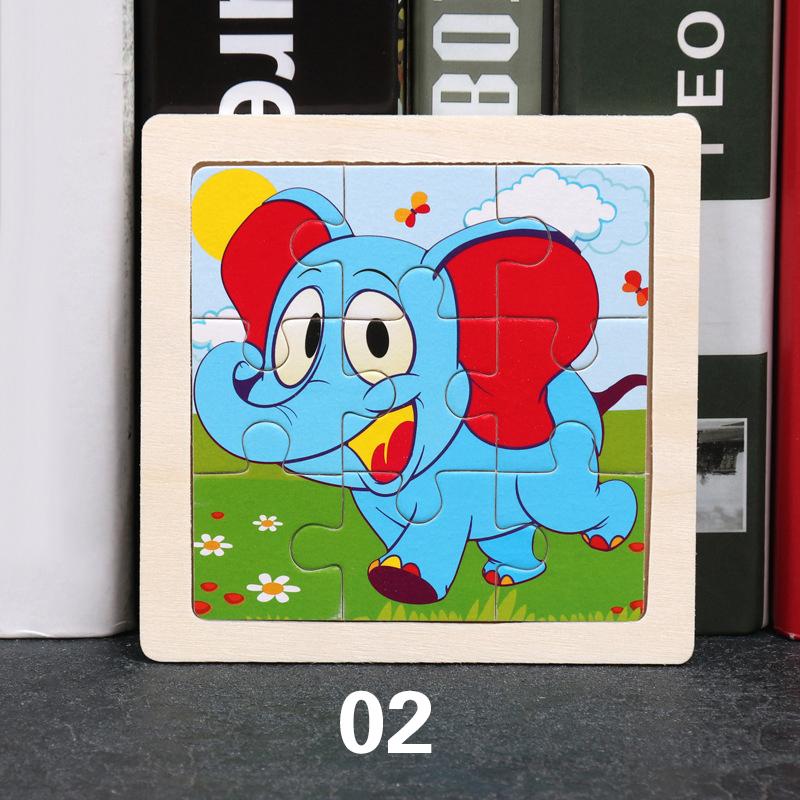 Kids Funny Cartoons Puzzle Toy Jigsaw Wooden Educational Study
