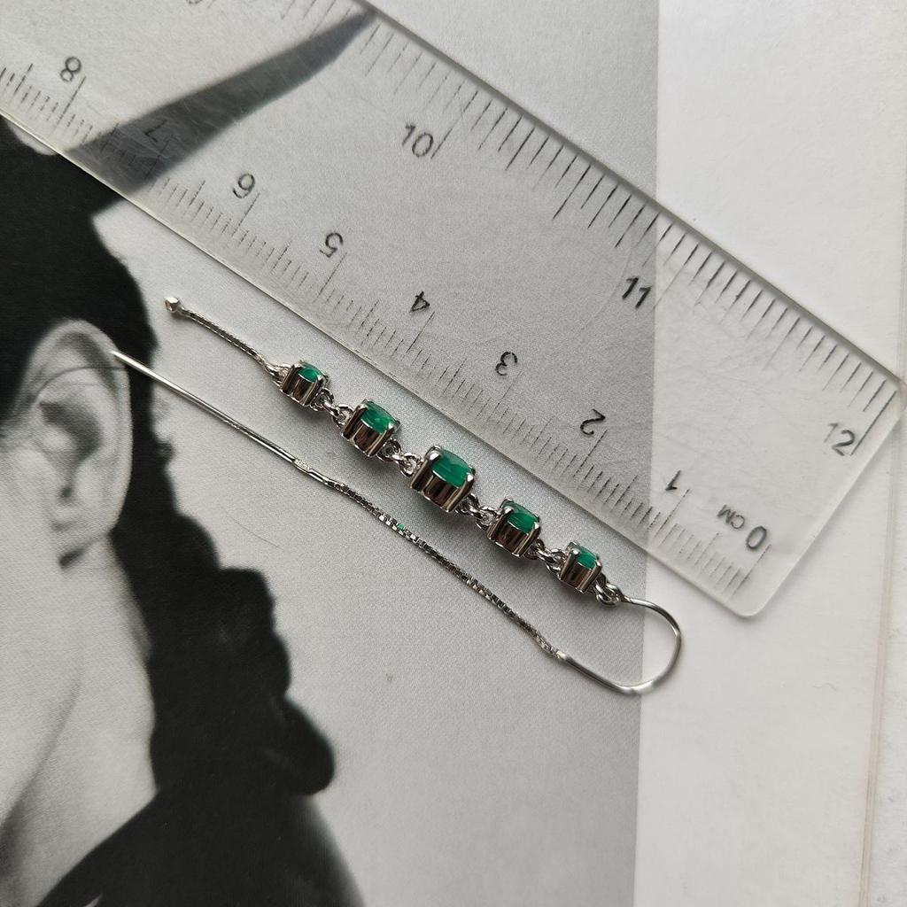 Серебряные серьги с натуральным агатом 2.298ct (2198376)