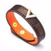 Qino PU Leather V-Chain Fashion Bangle: Stylish Couple's Bracelet