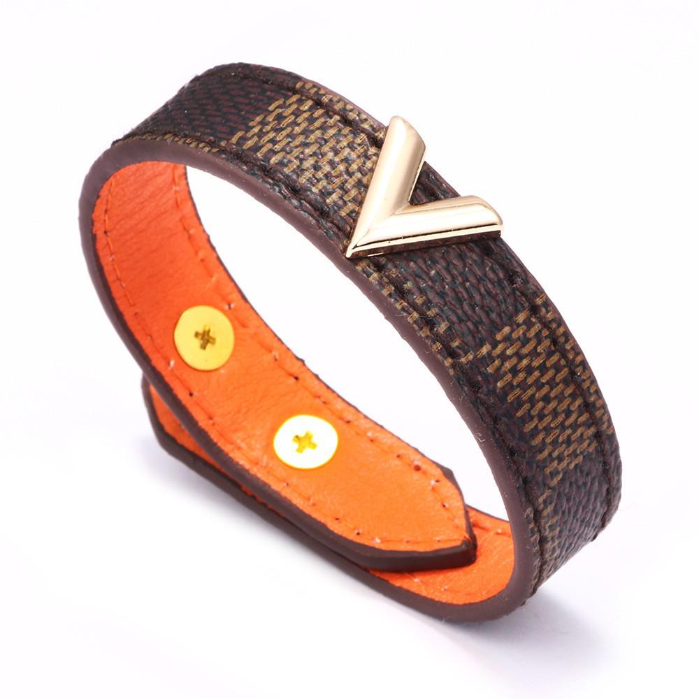Qino PU Leather V-Chain Fashion Bangle: Stylish Couple's Bracelet