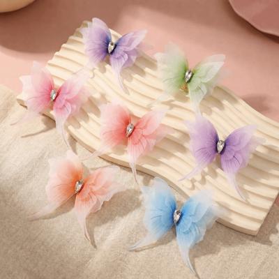 Four-Layer Organza Fabric Butterfly Translucent 3D Butterfly Decorations Butterfly Appliques