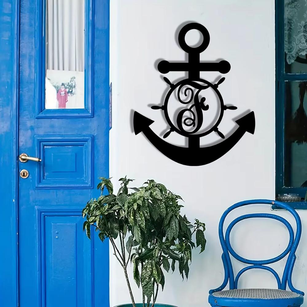 Индивидуальное настенное искусство в виде буквы «Якорь» из металла — универсальное — фото 3