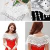 Women's Fashionable Lace Capelet with Embroidery Hollow out False Half Shirt Collar Neck for Special Occasion