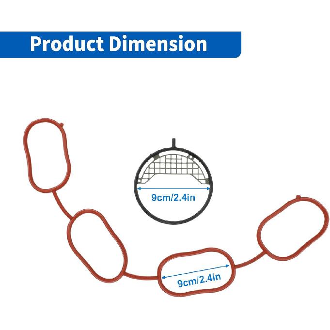 No.MS97144 Engine Intake Manifold Gasket Set for Toyota C-HR 2018-2022 2.0L for Toyota Corolla 2009-2022 1.8L Replaces No.17177-37030/17177-37050