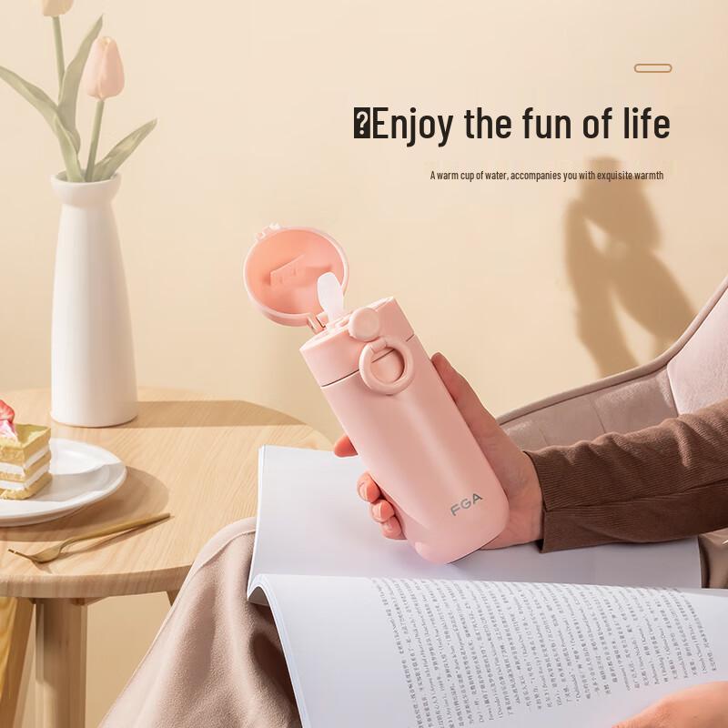 FGA Tragbare Isolierte Trinkflasche aus 316 Edelstahl mit Strohhalm