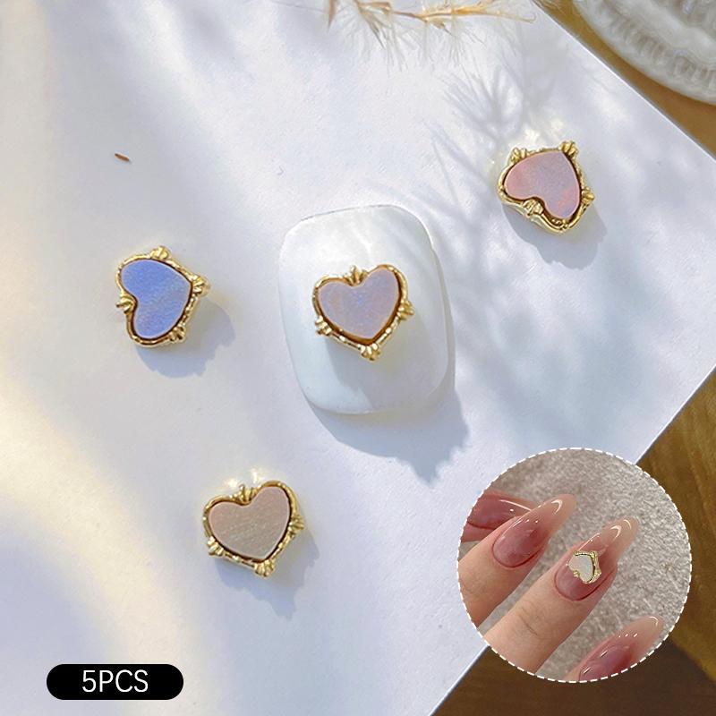 

5 шт. DIY украшения для ногтей Dream Fritillary Love Heart Four Leaf Clover сверла для ногтей поделки для маникюра аксессуары для дизайна