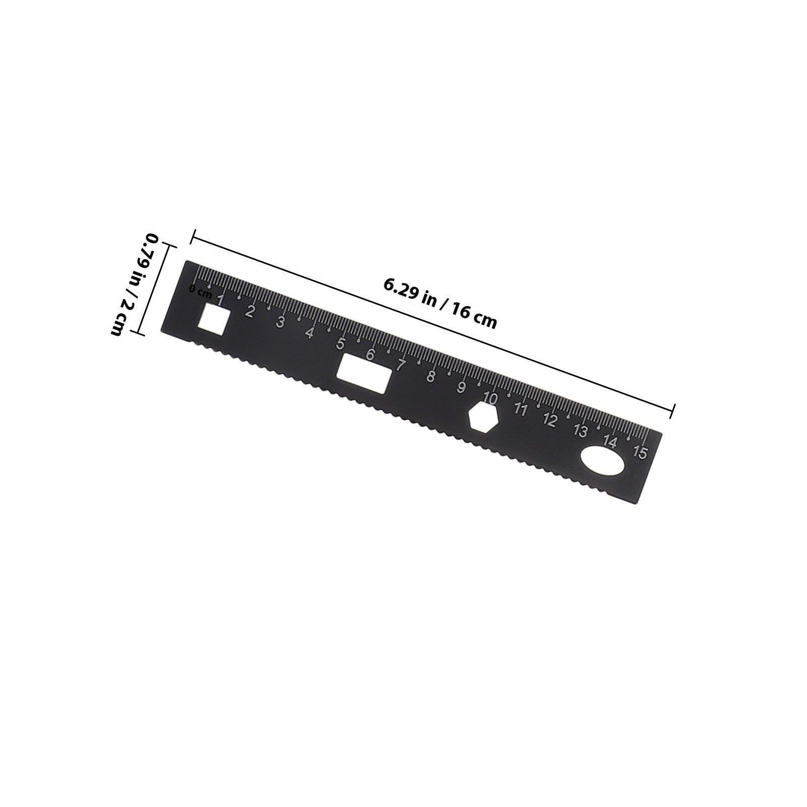 

1Set Premium Metal Ruler Set Includes Straight Ruler Triangle Plate Protractor Semicircle Tool for Students Engineers Artists