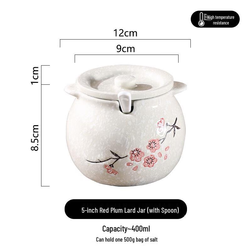 AQ High-Temperature Ceramic Lard & Seasoning Jar 400ml