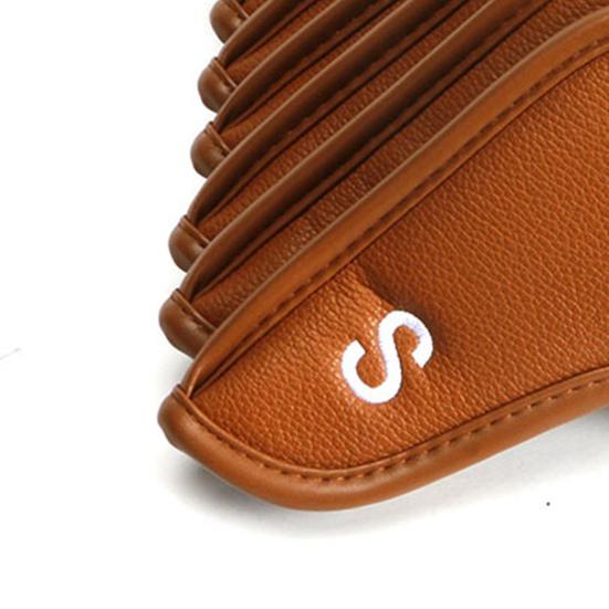 10Pcs/Set Golf Club Cover Delicate Embroidery Fine Workmanship Wear-resistant Scratch-resistant Exquisite Sewing Protective