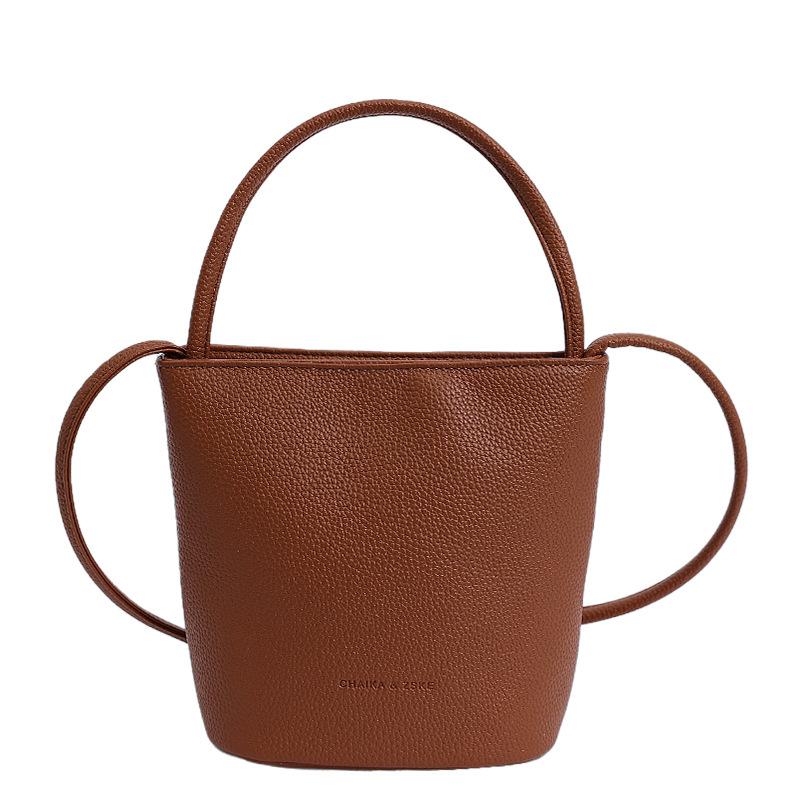 Korean version of women's bag 2025 new messenger bag casual bucket bag summer shoulder large capacity portable women's bag