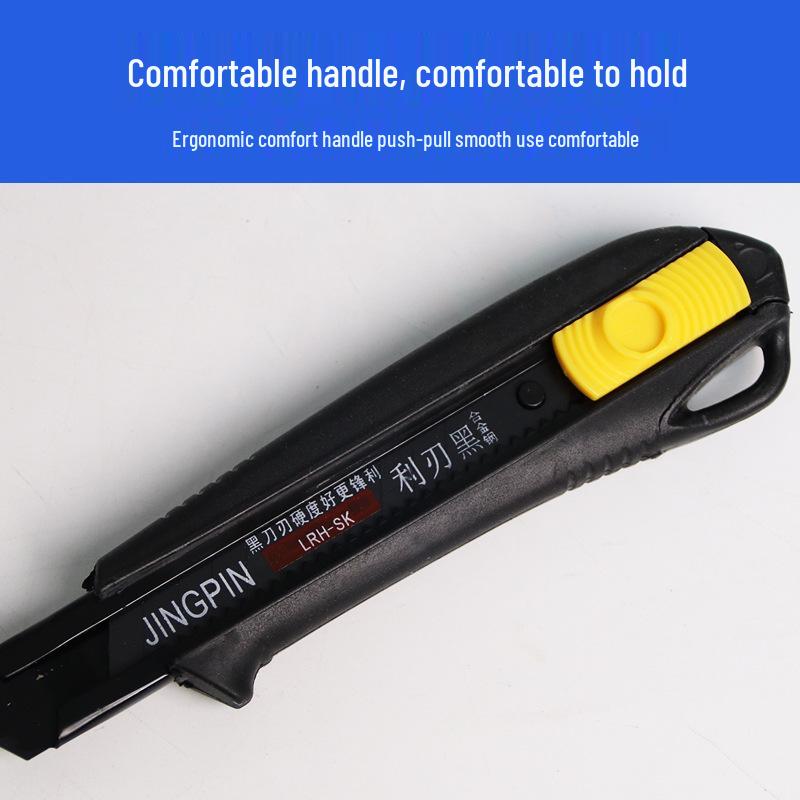 

Black Warrior Coated Double-Blade Non-Slip Utility Knife for Wallpaper and Paper Cutting