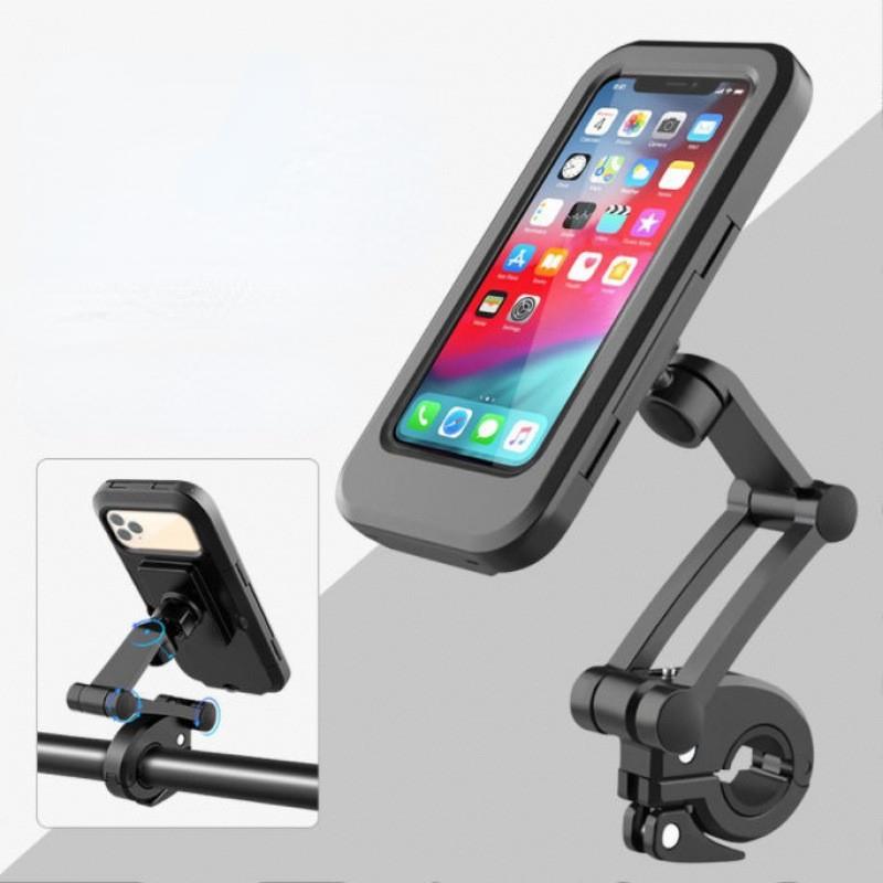 Waterdichte motorfiets fiets mobiele telefoon houder ondersteuning universele fiets GPS 360 ° draaibare verstelbare motorfiets mobiele telefoon houder