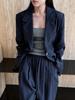 LUXI Women's Autumn Tencel Linen Blazer & Pants Set