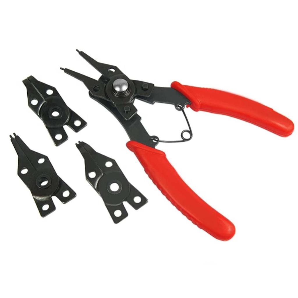 Multifunctional 4-in-1 Snap Ring Pliers, Internal External Right Angle Elbow Snap Ring Circlip Expansion Pliers