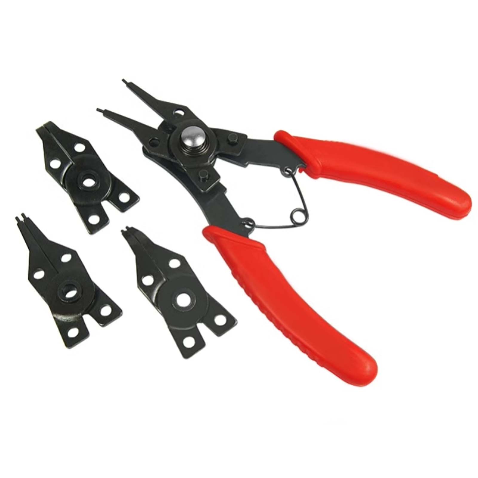 Multifunctional 4-in-1 Snap Ring Pliers, Internal External Right Angle Elbow Snap Ring Circlip Expansion Pliers