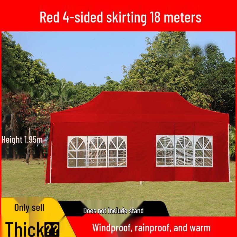 Transparent Tent Side Panel: Windproof & Waterproof Outdoor Canopy Enclosure with Thick Fabric and Durable Edging