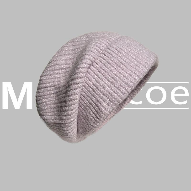 Big Head Circumference Wool Hat Women's Winter Warm Ear Protection Loose Face Small Korean Knitted Pile Cold Hat
