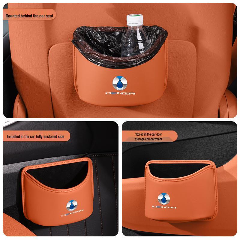 Denza Auto-Mülleimer Z9GTN8LN7: Rücksitztasche & Getränkehalter in der Autotür