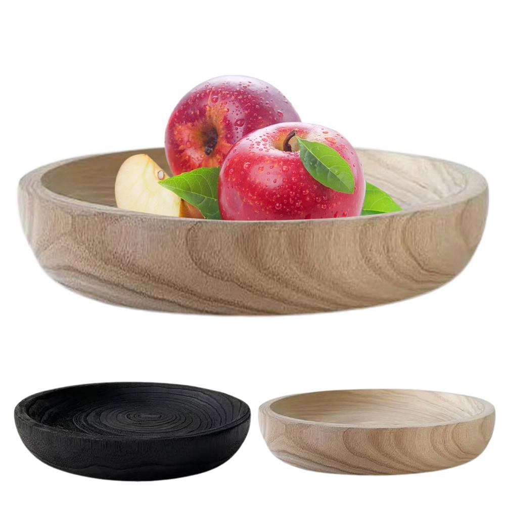 Wooden Storage Tray Solid Wood Serving Tray Rustic Farmhouse Wooden Serving Tray for Fruit Candies  Kitchen Supplies