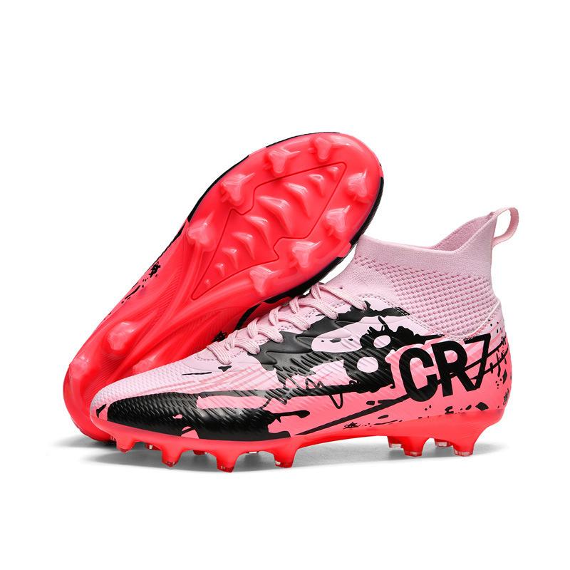 High-top football shoes tf broken nails artificial turf AG nails youth students men and women training sports shoes