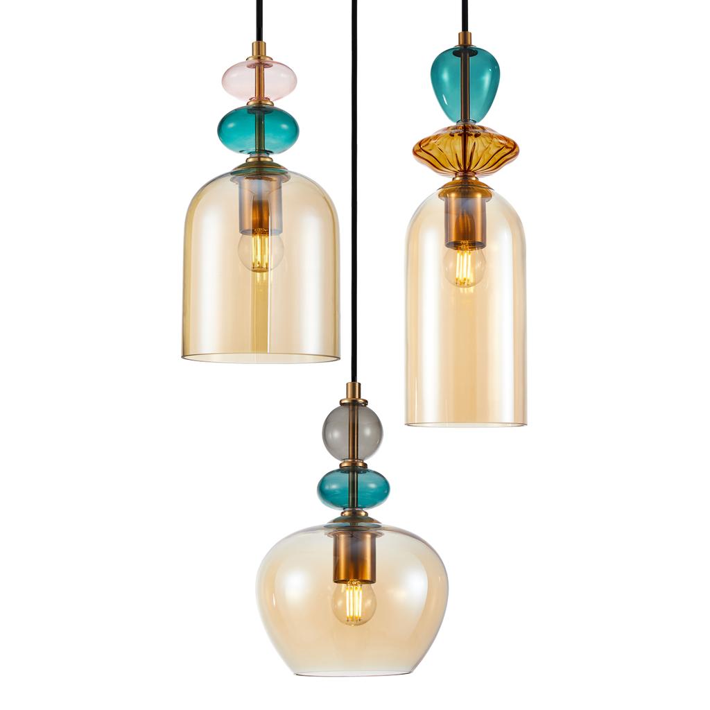 Lampa Wisząca Busco 3 E27 Czarny  Italux Pnd-30263-3A-Bro-Amb