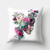 Halloween Floral Skull Print Cushion Cover Polyester Decorative Pillow Cover For Home Sofa Bed Nordic Style Pillow Case 45X45Cm