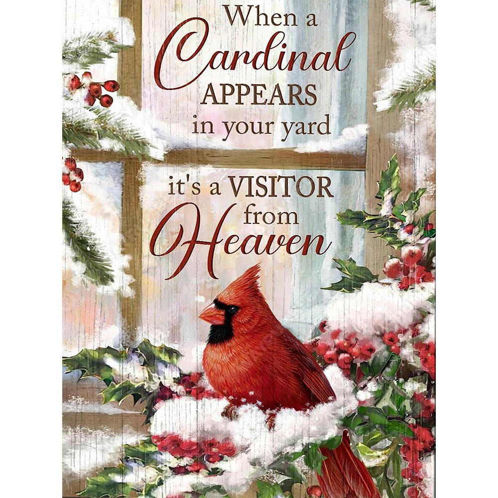 

5D DIY Full Round Drill Diamond Painting Cardinals Kit Home Decoration Art Craft