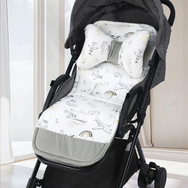 Breathable Pram Seat Pad Mattress Toddlers Newborns Strollers Seat Liner Strollers Pad Baby Pushchair Double Sided Cushion