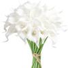 IPOPU 24PCS Artificial Flowers Fake Calla Lily Flowers Real Touch Calla Lily Faux Flowers Arrangement Bouquet for Home Garden Office Party Wedding