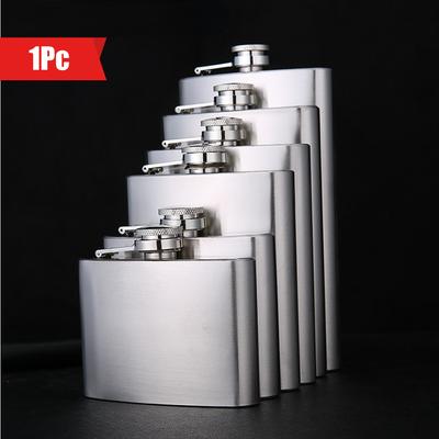1pc, Stainless Steel Liquor Flask, Portable Drinking Bottle, Outdoor Travel Accessories, Unique Gifts for Men and Father