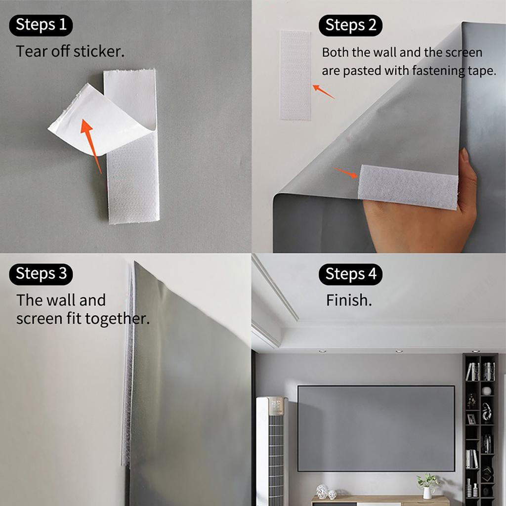 Portable Metal Projector Screen Anti Light Movie Screen 16:9 3D 4K 1080P HD Foldable Projection Screen Easy To Clean