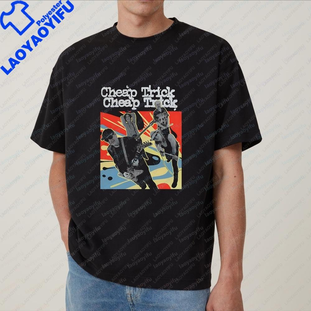 Cheap Trick Rock Bands Summer Casual Trend Shortsleeved Unisex Roundneck Tshirt for Both Unisex and WoUnisex