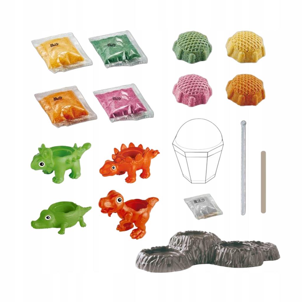 Educational Kit Crystal Growing Dinosaurs Colorful Experiments Science