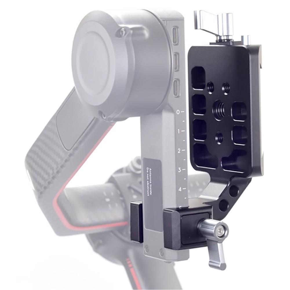 Rail Clamp Mounting Plate Cold Shoe 1/4 3/8l Adapter for DJI R-S 2 R-SC 2 R-S 3
