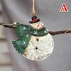 Christmas Style Wrought Iron Pendant Santa Claus Snowman Ornament Christmas Tree Fashion Accessories Home Party Decoration