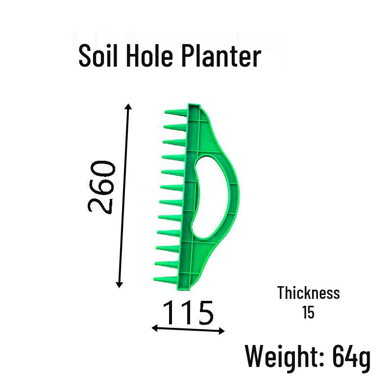 Garden Planting Tool: Fast Soil Hole Puncher for Seed Spacing & Loosening