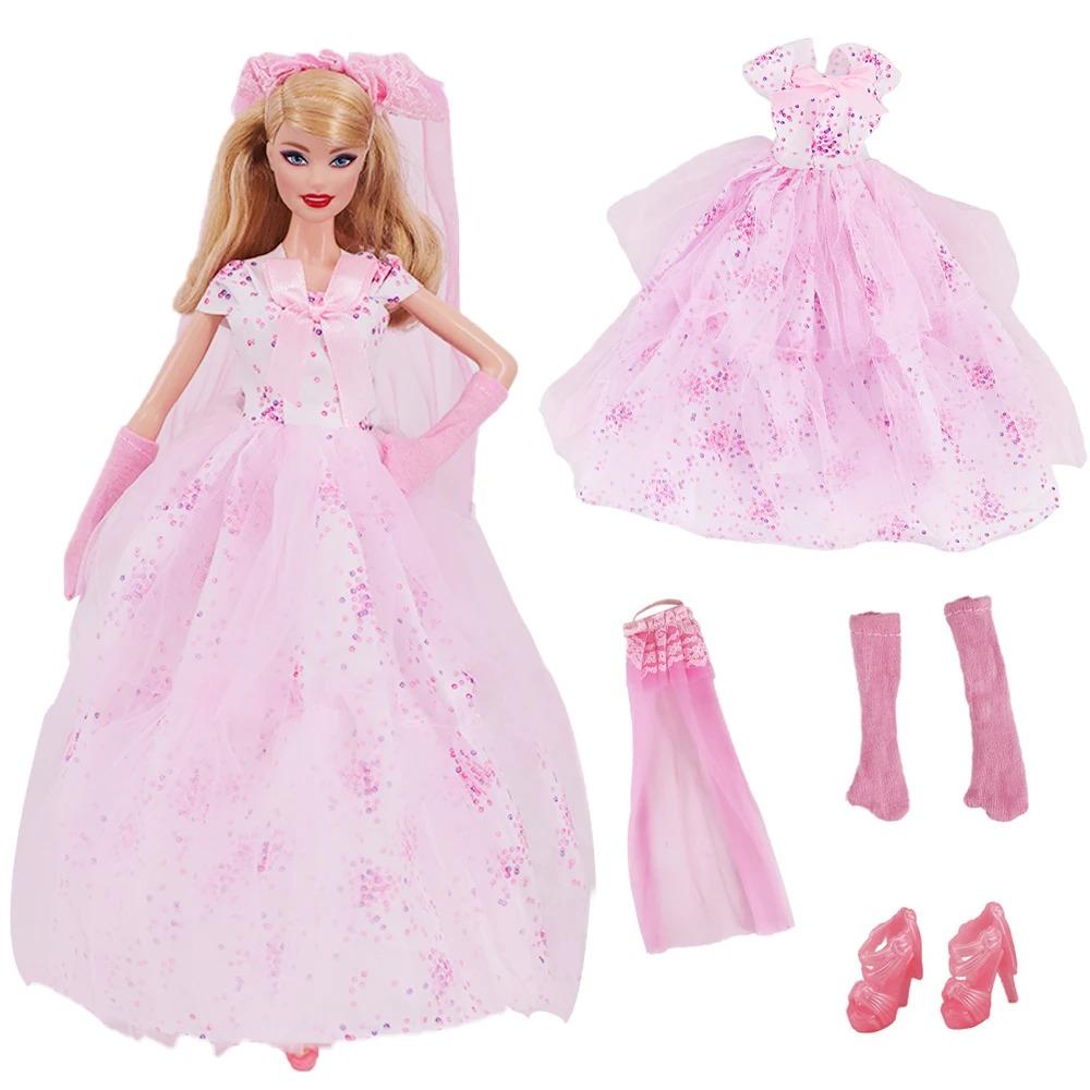4 Stk/Set Pelzweste Mantel + Kleid/Freizeitoutfit für 30 cm 11,8 Zoll Puppenkleidung Accessoires Plüschjacke Berühmtheit, Kindergeschenk