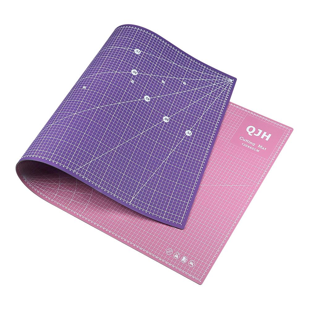 1pcs High-end PVC Cutting Mat-47.24x23.62inch, Multifunctional Durable Double Side Double Colors Cutting Board with Grid Lines