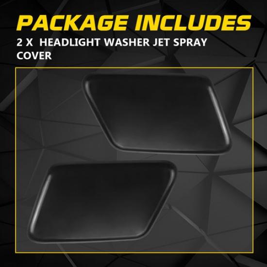 2Pcs Bumper Headlight Washer Cover Nozzle Cap Left+Right For Volvo S60 2005-2009