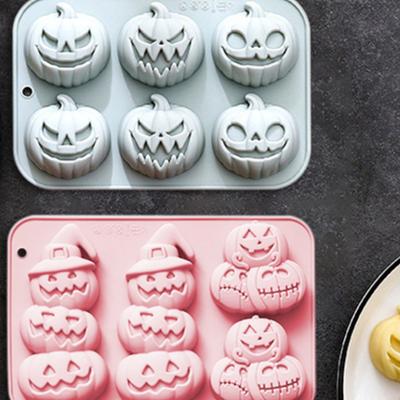 Halloween Pumpkin Theme Silicone Mold Ghost Pumpkin Baking Mold DIY Chocolate Candy Cookies Soap Cake Mould Halloween Decoration